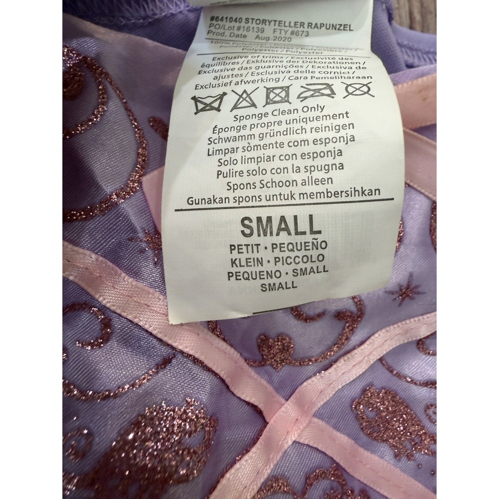 Disney Rubies Tangled Rapunzel Dress Costume Girl's Small (4-6X) Purple Princess - Picture 6 of 6